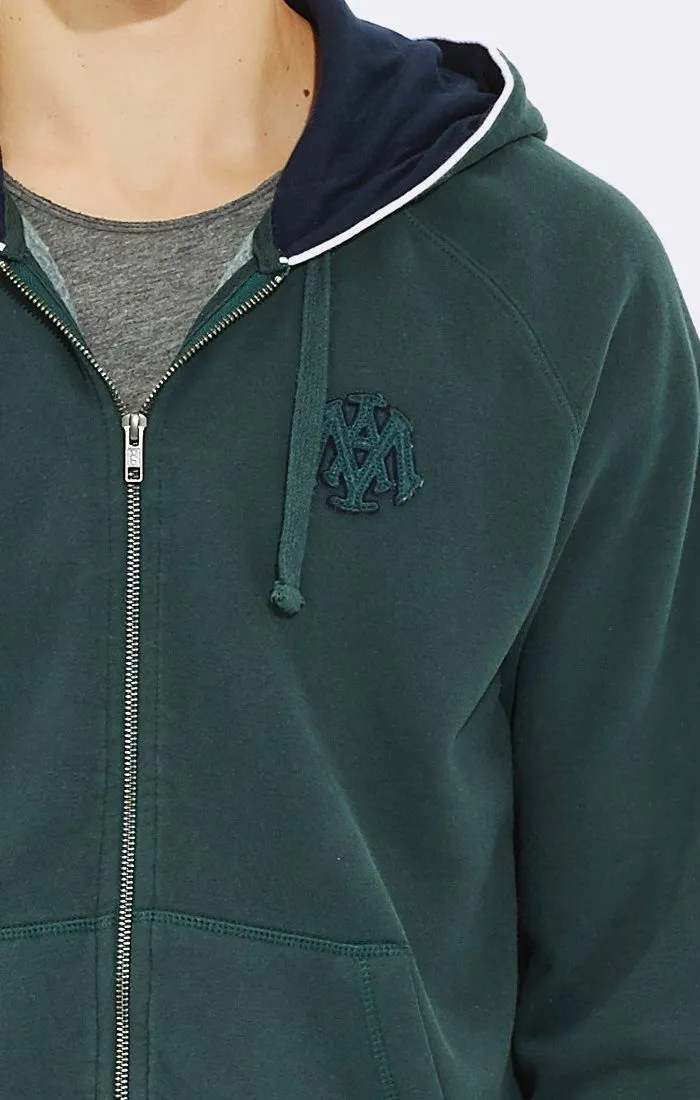 ZIP-UP HOODIE - GREEN