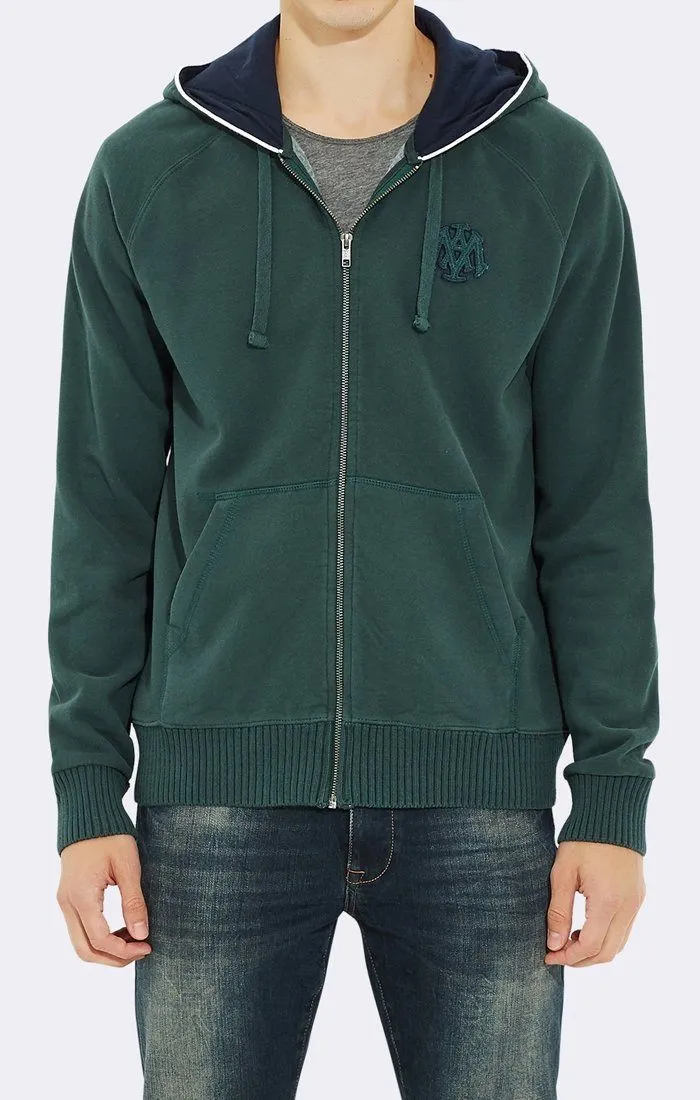 ZIP-UP HOODIE - GREEN