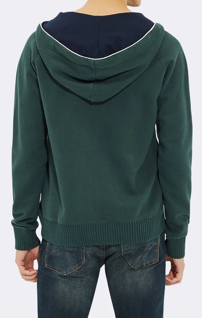 ZIP-UP HOODIE - GREEN